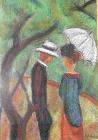 Elise Bernerd:: couple (pastel, d'aprs Macke)