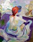 Carine Bon: femme  la toilette (d'aprs Toulouse-Lautrec)